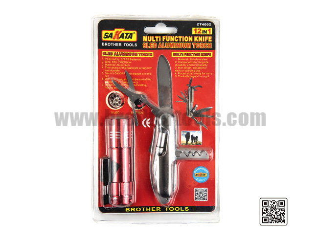Multi Function Knife 9 LED Alumoninomtorch