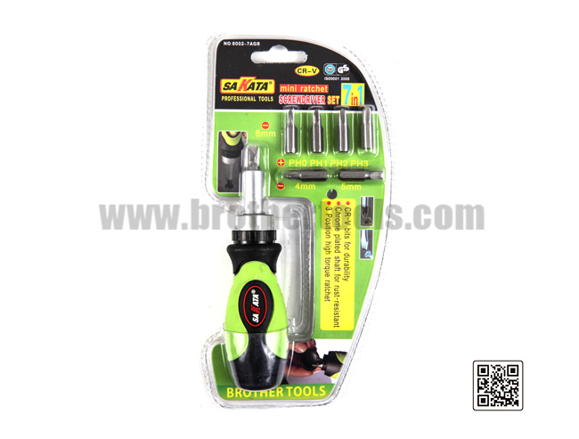 Mini Ratchet Sgrewcriner Set 7 in 1